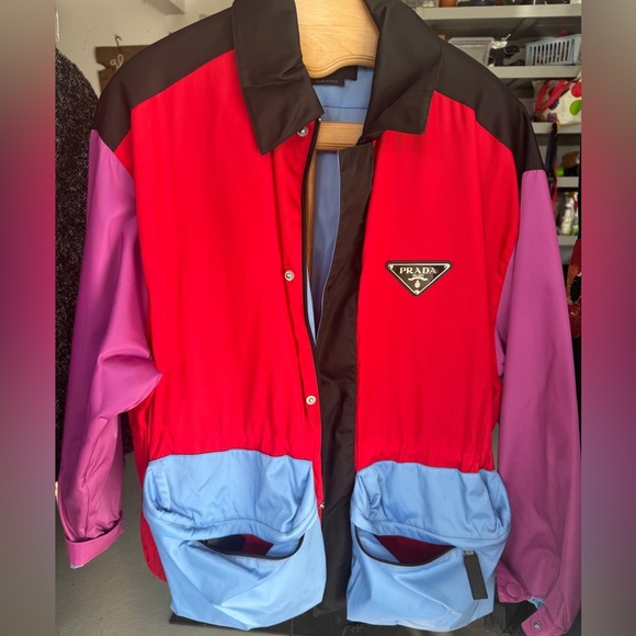 Prada Colorblock Jacket Nylon Multicolor Pristine Condition Worn Once - Picture 2 of 7